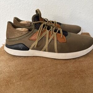 Olukai Mens Mio Li Sneakers Mesh Shoes‎ Green  Hunter/Lava Rock Size 14.